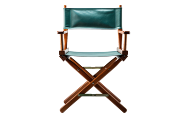Folding Director's Chair On Isolated Background