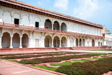 Fototapeta premium inside agra red fort, india