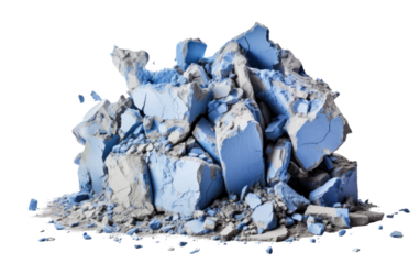 Cement Solid Foundation On Isolated Background