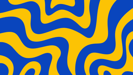 Yellow and Blue wave pattern background illustration