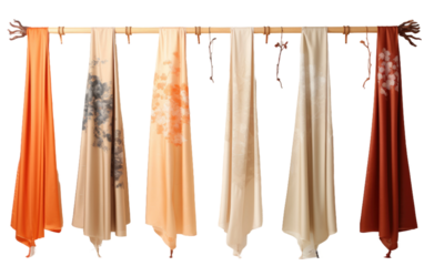 Noren Curtains On Isolated Background