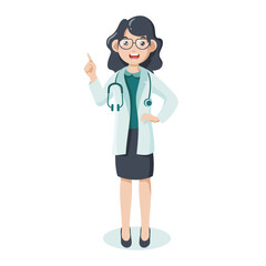 doctor flat illustration, design, vector, character