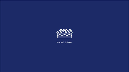 Logo cake birthday simpel fresh - obrazy, fototapety, plakaty