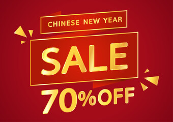 Chinese new year sale banner. Happy Chinese new year 2024. Chinese New Year Sale Promotion Template.