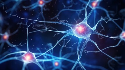 Brain neuron cells concept - obrazy, fototapety, plakaty
