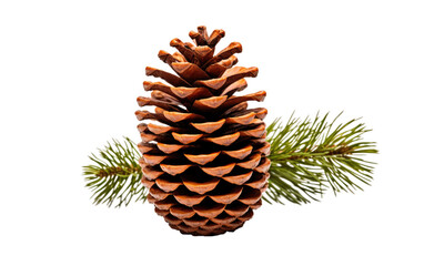 Forest Treasure Rustic Pine Cone on a White or Clear Surface PNG Transparent Background