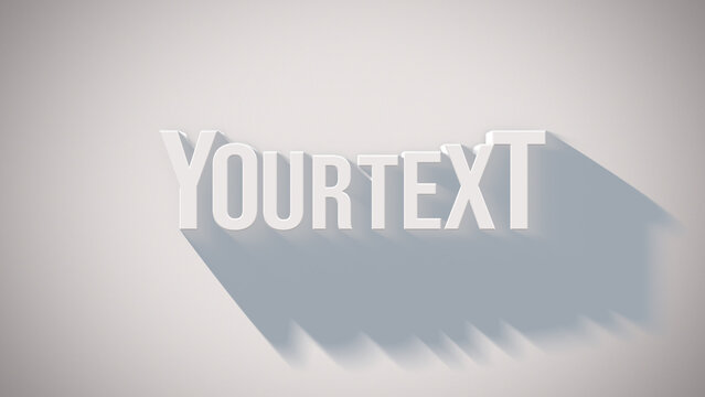 Simple and Fast Appearance of 3d Text with Long Shadow