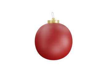 red christmas ball, bow, ball, bubble, icon, 3D