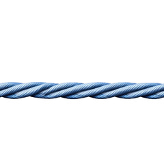 Blue Long straight rope seamless isolate transparent white background