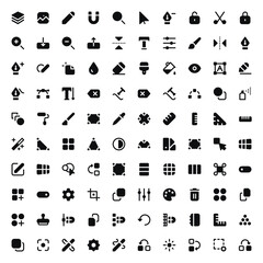 Edit Tool Icons Set - Fill Graphic Design, Editing Symbols Vector Collection