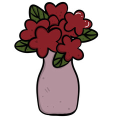 flowers in vase,Valentine&rsquo;s Day 