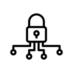padlock line icon