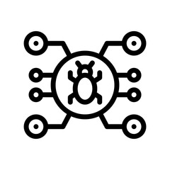 malware line icon
