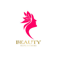 Women's hair salon with modern logo design. Premium Vector beauty logo.