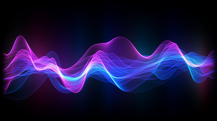 Vibrant Purple Sound Wave Equalizer: Abstract Motion Graphic Illustration of Dynamic Music Frequencies - Creative Design for Modern Digital Backgrounds and Artistic Visuals.