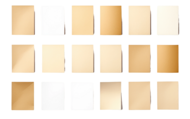 Crafting Delight Assorted Cut Out Papers on a White or Clear Surface PNG Transparent Background