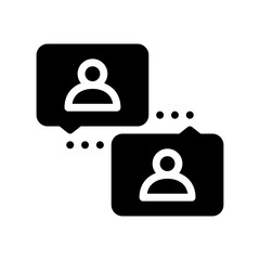 messaging glyph icon