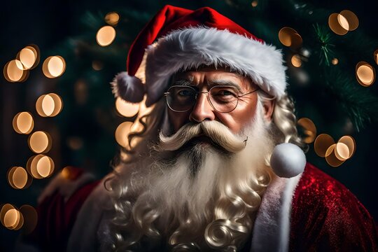 A detailed photograph of santa