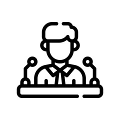 presentation line icon