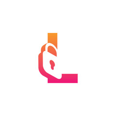 modern initial letter L padlock logo