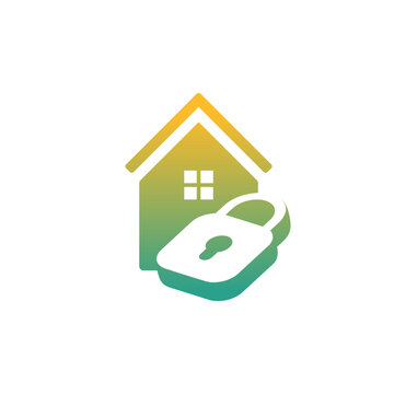 modern and elegant home padlock logo