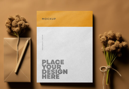 Letterhead, Poster, A4 Paper, Flyer Mockup Generated With AI