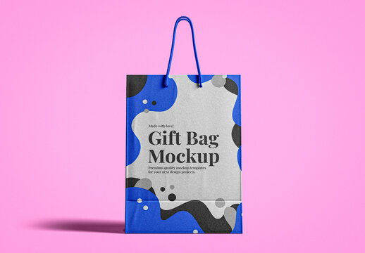 Gift Paper Bag Mockup