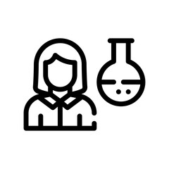 chemist line icon