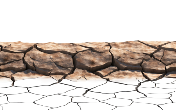 Ground Cracks Natures Earth Puzzle on a White or Clear Surface PNG Transparent Background