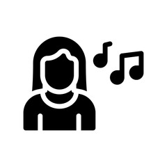 singer glyph icon