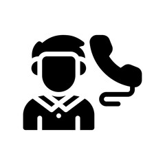 receptionist glyph icon