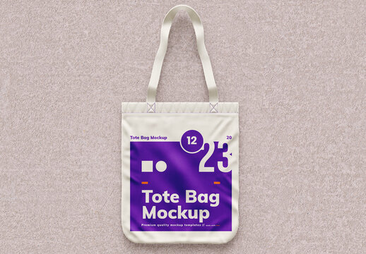 Fabric Tote Shopping Bag Mockup