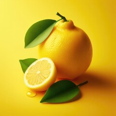 lime and lemon on simple background