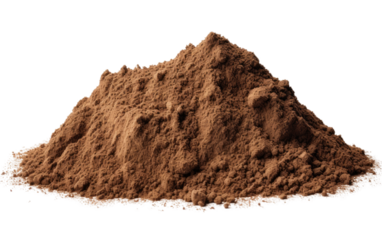 Dirt Mound Accumulated Earth Heap on a White or Clear Surface PNG Transparent Background