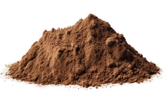 Dirt Mound Accumulated Earth Heap on a White or Clear Surface PNG Transparent Background