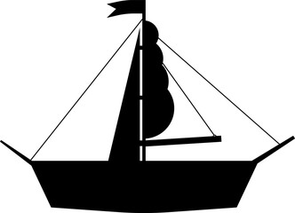 silhouette of a sailing ship