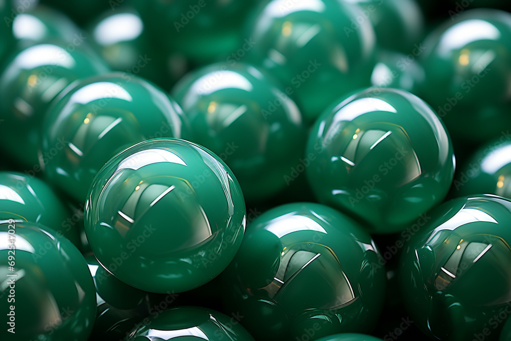 Aufkleber balls - rich range and green abstract shapes in a rounded form.