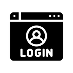 login glyph icon