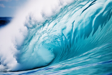 A ocean wave that seems to splash off the page.