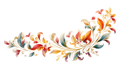 Festive Borders Splash of Vibrant Colors on a White or Clear Surface PNG Transparent Background
