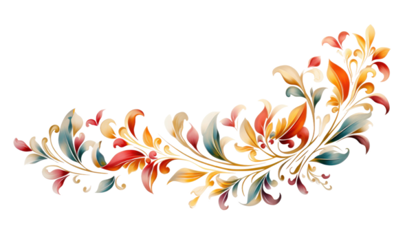 Festive Borders Splash of Vibrant Colors on a White or Clear Surface PNG Transparent Background