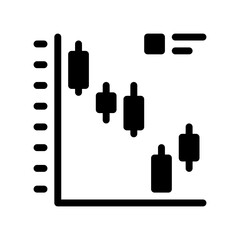 stock market glyph icon