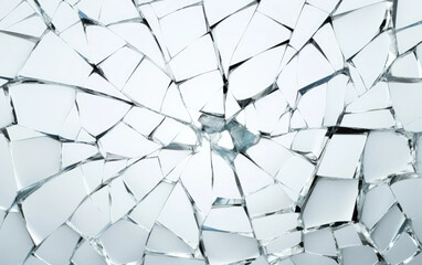 Obraz premium Broken Transparency Unveiling Hidden Vulnerabilities on a White or Clear Surface PNG Transparent Background