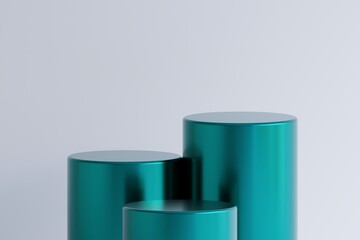Green minimal podium for product presentation. 3d rendering