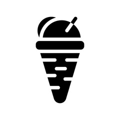 ice cream glyph icon