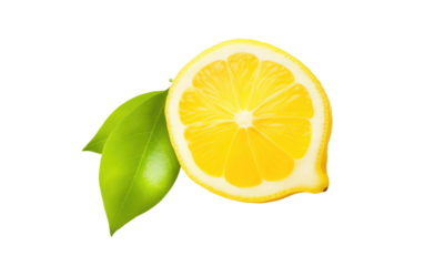 Tangy Lemon Essence Refreshingly Fresh on a White or Clear Surface PNG Transparent Background