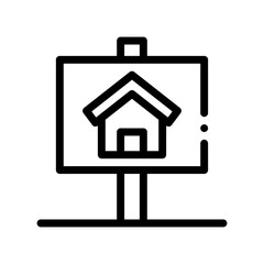 real estate line icon