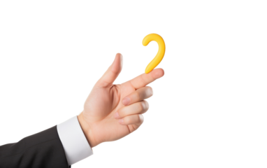 The Power of Inquiry Question Mark Insights on a White or Clear Surface PNG Transparent Background