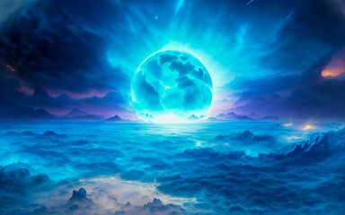 Fototapeta premium space universe nebula abstraction stars asteroid