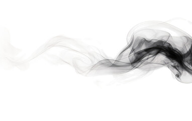 Unraveling Fine Black Puffs Emissions on a White or Clear Surface PNG Transparent Background